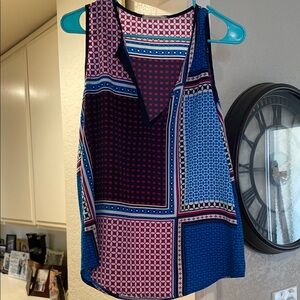 41 Hawthorn Blue and Red Graphic Tank Top